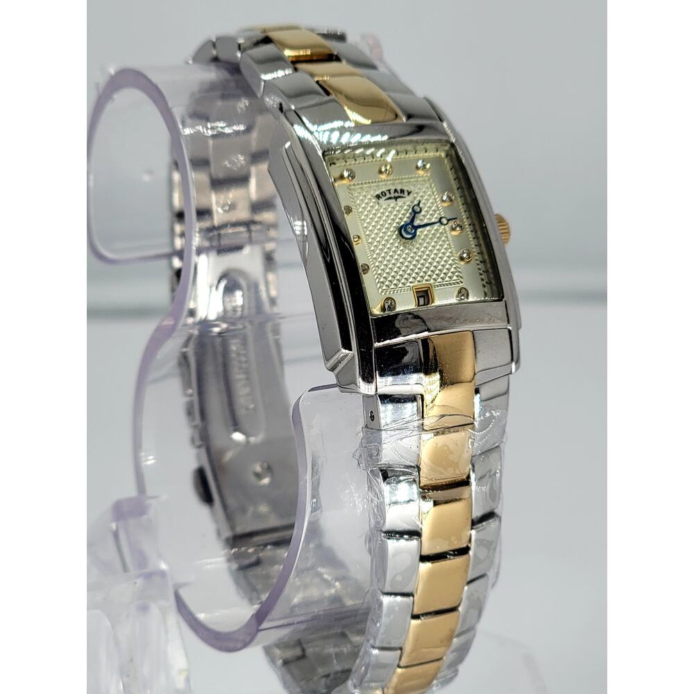 Elegant Rotary Two-Tone Rectangular Dial Watch St… - image 4